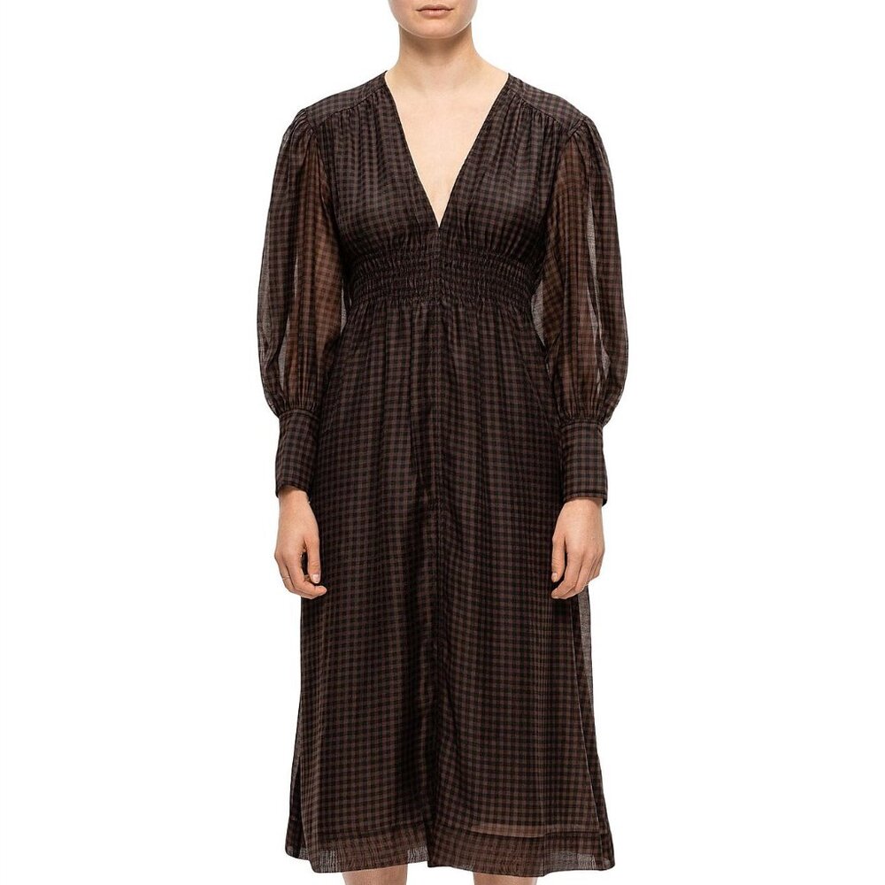 Ganni Checkered Dress NWT